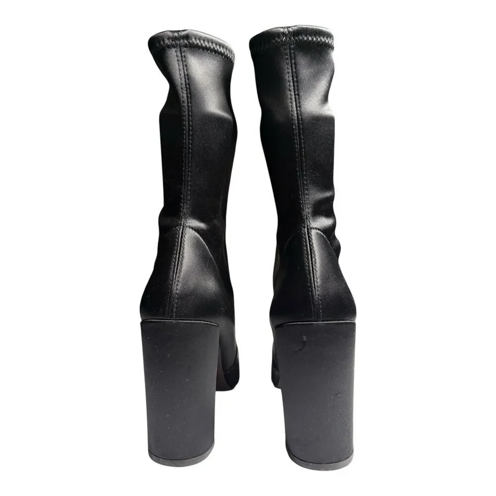 Stuart Weitzman Women Black Clinger Boots Size  9M With Accessories Women Boots